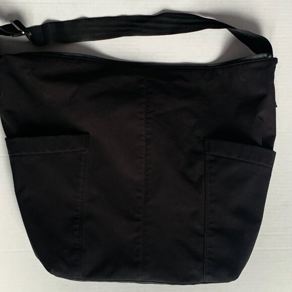 Adidas by Stella McCartney Black Shoulder Tote Gym Duffel Bag Travel Pockets Zip - Picture 3 of 11